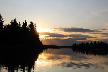 sunset on the lake, Elk Island National Park, Alberta