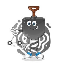 shovel head cartoon hypnotizing. cartoon mascot vector