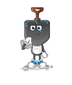 sad shovel cartoon character crying clip art preview