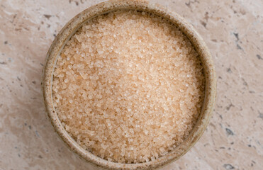 Cane Sugar Crystals in a Bowl