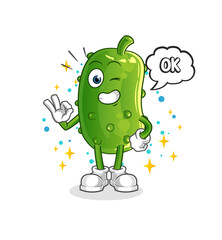 cucumber agree mascot. cartoon vector