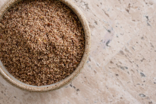 Flaxseed Meal in a Bowl