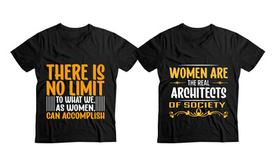 Women's day Typography  t-shirt Design
