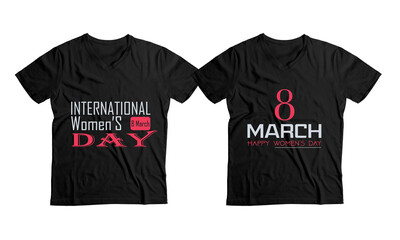 national women's day, T-shirt template design
