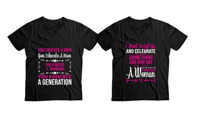 National Women's day t-shirt template
