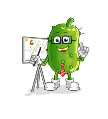 cucumber marketing character. cartoon mascot vector