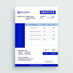 simple invoice design template 