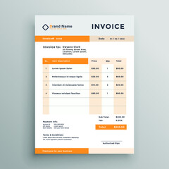 invoice design template vector