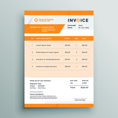 product invoice design template