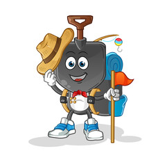 shovel head cartoon scout vector. cartoon character