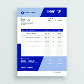 Simple Invoice Template Design