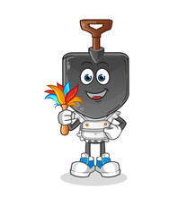 shovel head cartoon maid mascot. cartoon vector