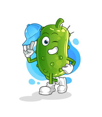 cucumber young boy character cartoon