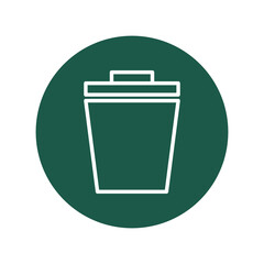 Recycle bin Vector icon which is suitable for commercial work and easily modify or edit it

