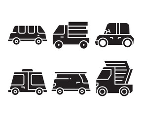car and transportation icons set