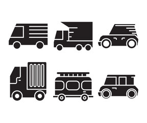 car and transportation icons set