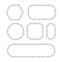 decorative floral frame leaves and flower vector illustration