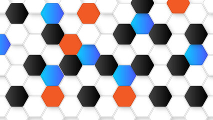 hexagon concept design abstract technology background, Abstract colorful hexagon concept background, soft colorful light background. hexagon concept design abstract technology background vector.