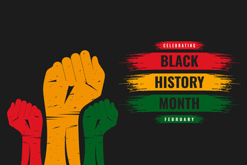 Black history month 2022 African American history celebration vector illustration