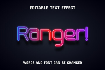 Fototapeta premium Monday text, neon text effect