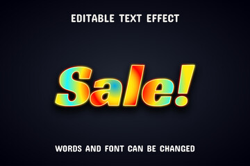 Shock text - colorful neon text effect editable