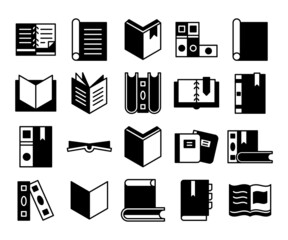 books and documents icons set