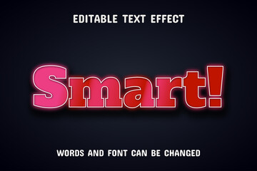 Fototapeta premium Blue neon text effect