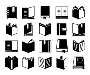 books and documents icons set