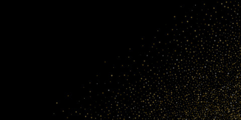 Gold Glitter Stars. Luxury Shiny Confetti.