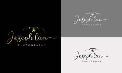 camera photography logo icon vector template