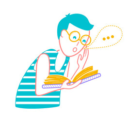 icon Man with a book