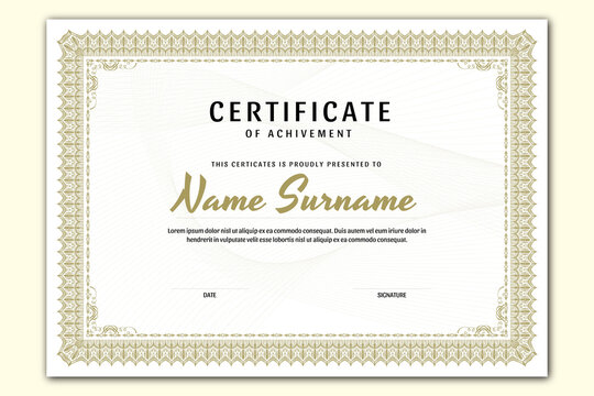 Blank elegant certificate border frame design