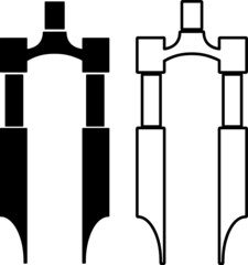 Bicycle fork icon vector illustration on white background..eps