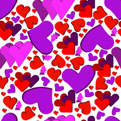 seamless pattern with hearts