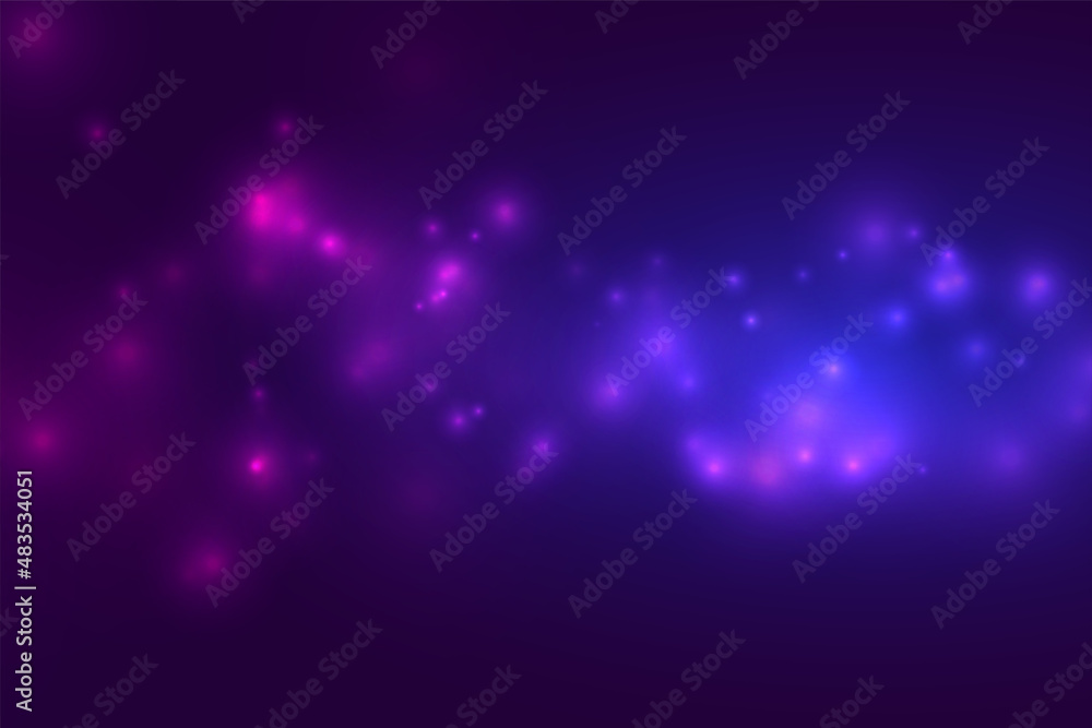 Sticker blue sparkling shiny bokeh background design