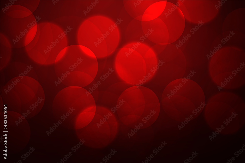 Sticker red bokeh background with defocused lights