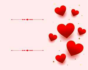 valentines day greeting with space for text