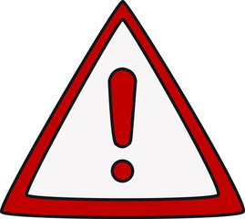 Red warning sign. fun, watch out