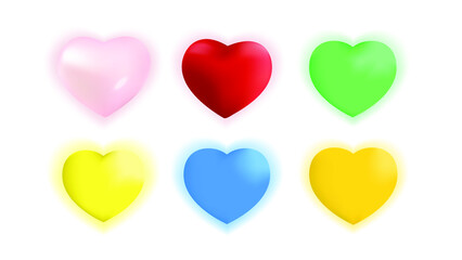 Valentine's day abstract background with colorful balloons and confetti. Heart shape. February 14, love. Romantic wedding greeting card.Women's, Mother's day.