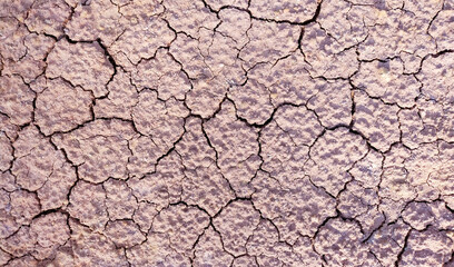 Cracked ground background in the top view for graphic design or wallpaper