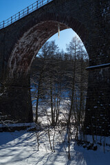 Old railway bridge near the village called Bromskirchen