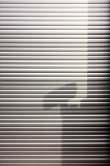 車庫の開閉シャッターと車の影