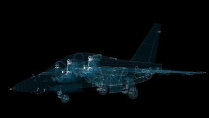 Aircraft Hologram. Transportation and Technology Concept