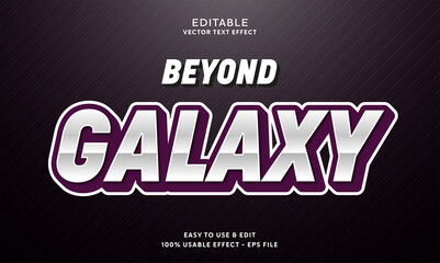 editable beyond galaxy vector text effect with modern style design usable for logo or company campaign 