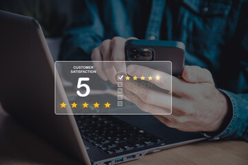 The best excellent business services rating customer experience concept