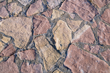 Colorful stone road texture, background.  Montenegro