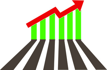 Creative Business success and growth chart arrow premium vector