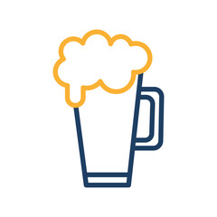 Beer glass Isolated Vector icon which can easily modify or edit

