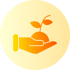 hand gradient icon