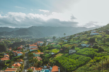 Fototapeta premium village in the mountains